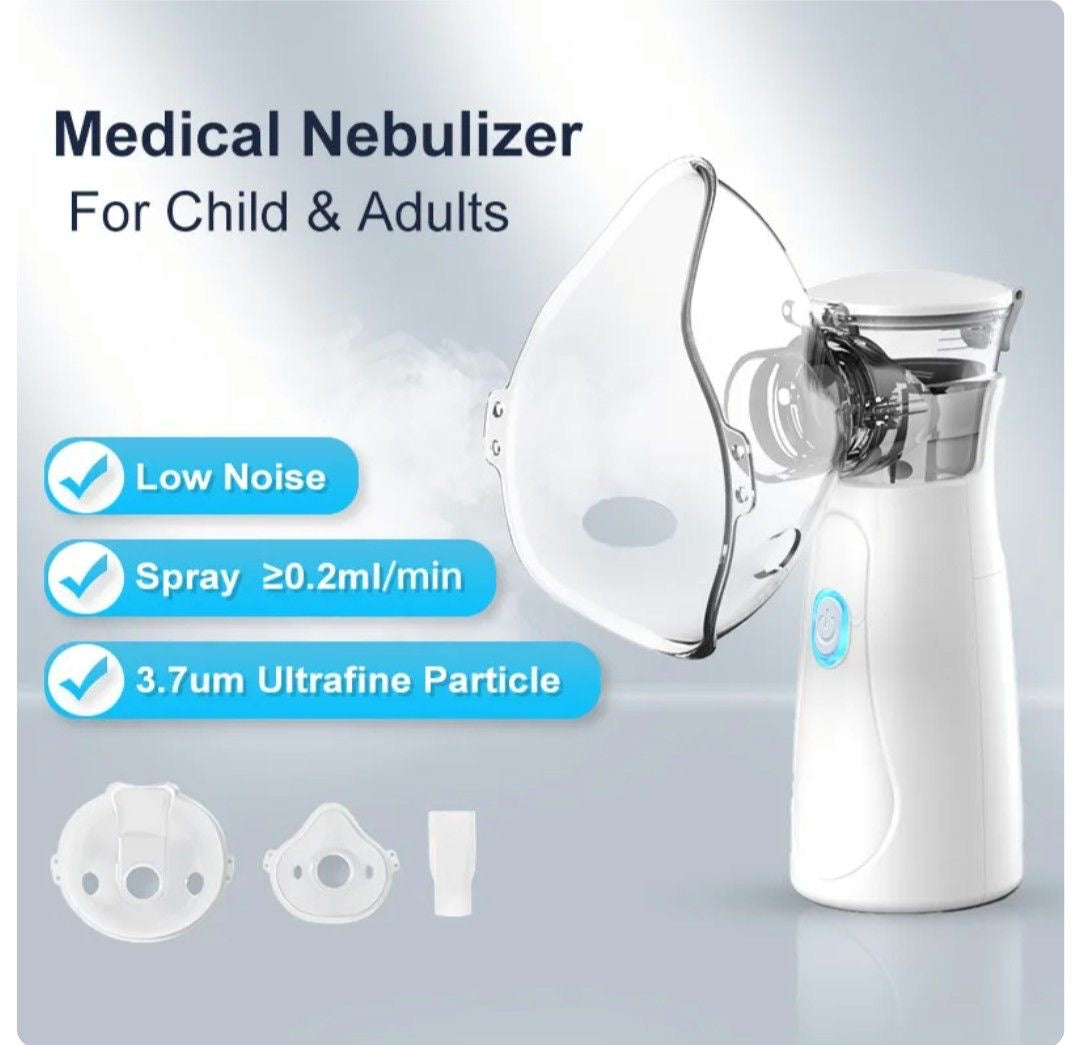 Portable Mesh Nebulizer for Kids & Adults – Rechargeable Handheld Inhaler